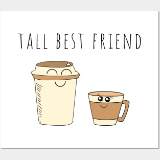 Tall Best Friend Cute Illustration Posters and Art